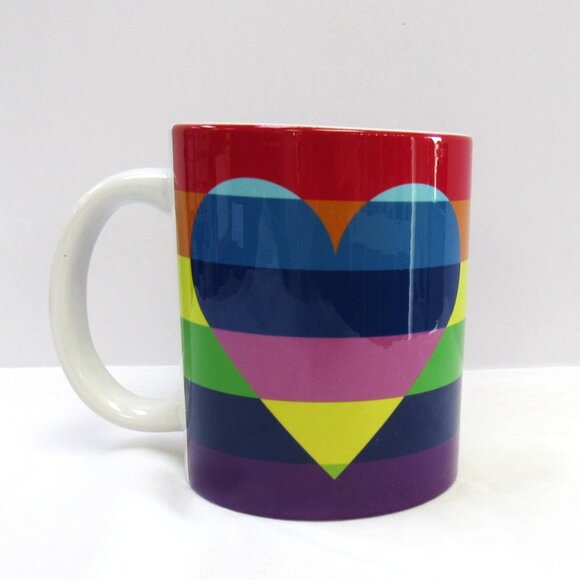NEW Ceramic Coffee Mug Boxed Pride Heart Rainbow Design Gift - Picture 4 of 4